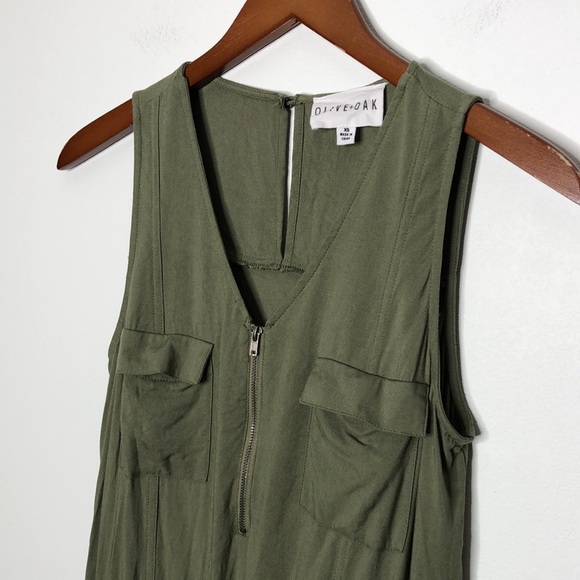 Olive + Oak Set Free Romper Olive Size XS - Picture 3 of 9